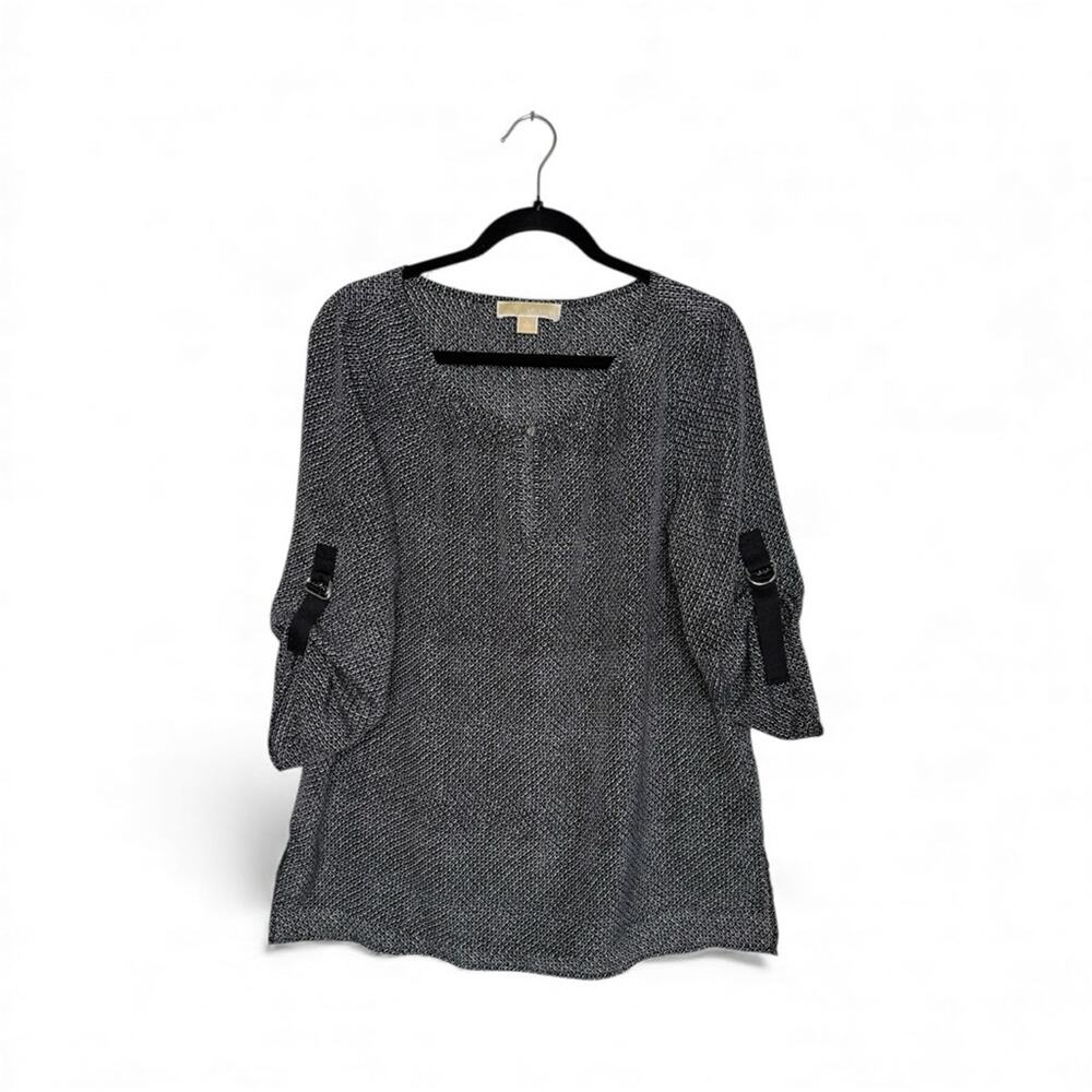 MICHAEL Michael Kors Black and White Patterned Blouse